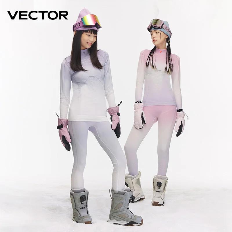 VECTOR 2023 여성용 울트라 소프트 겨울 속건성 베이스 레이어링 세트, 마이크로 화이버 플리스 보온 속옷, 롱 존스 세트, 의류 바지